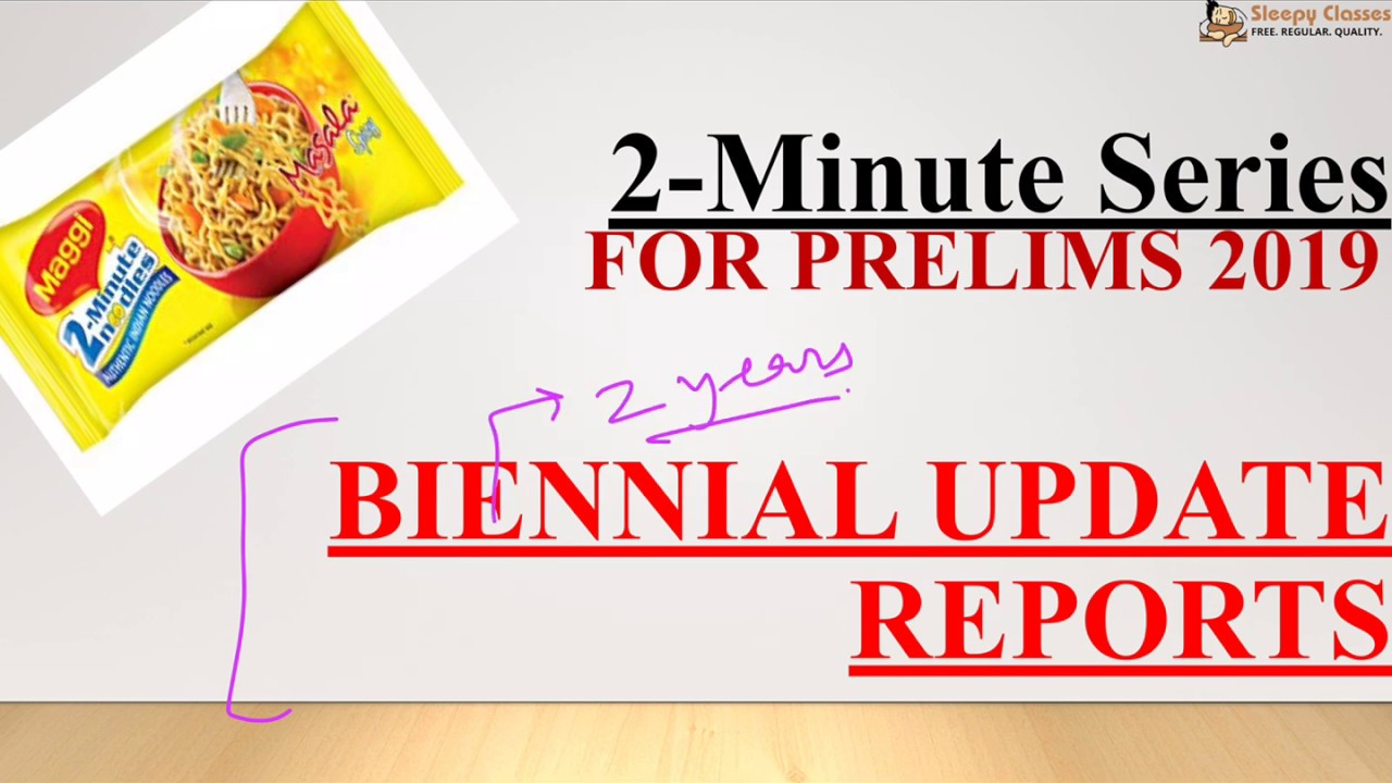 2 Minute Series - Environment - Biennial Update Report (BUR) || Prelims 2019
