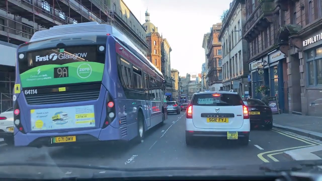 Driving in Glasgow - City Centre driving - Summer 2022