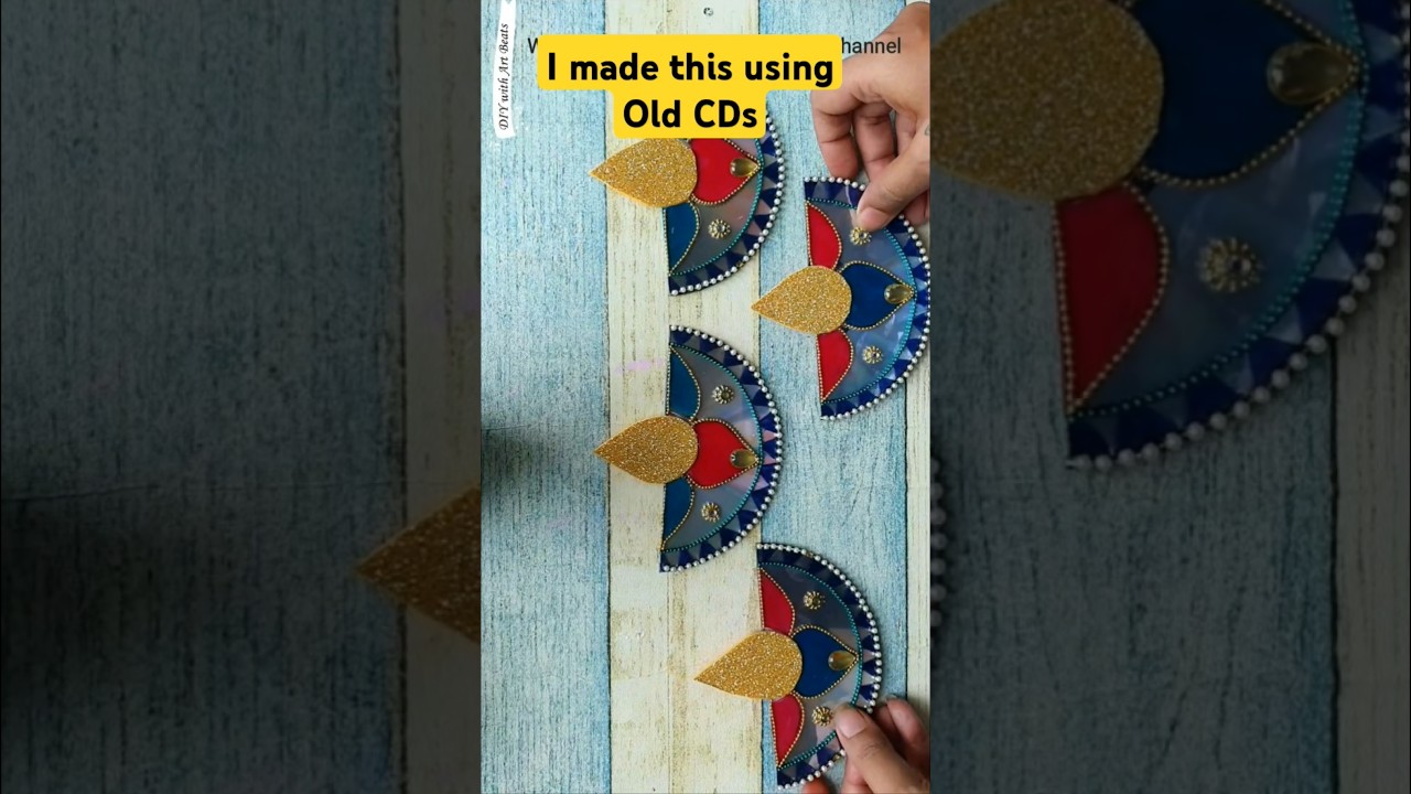 Unique Diwali Decoration using old CDs / Reusable Rangoli / CD craft / Diwali craft
