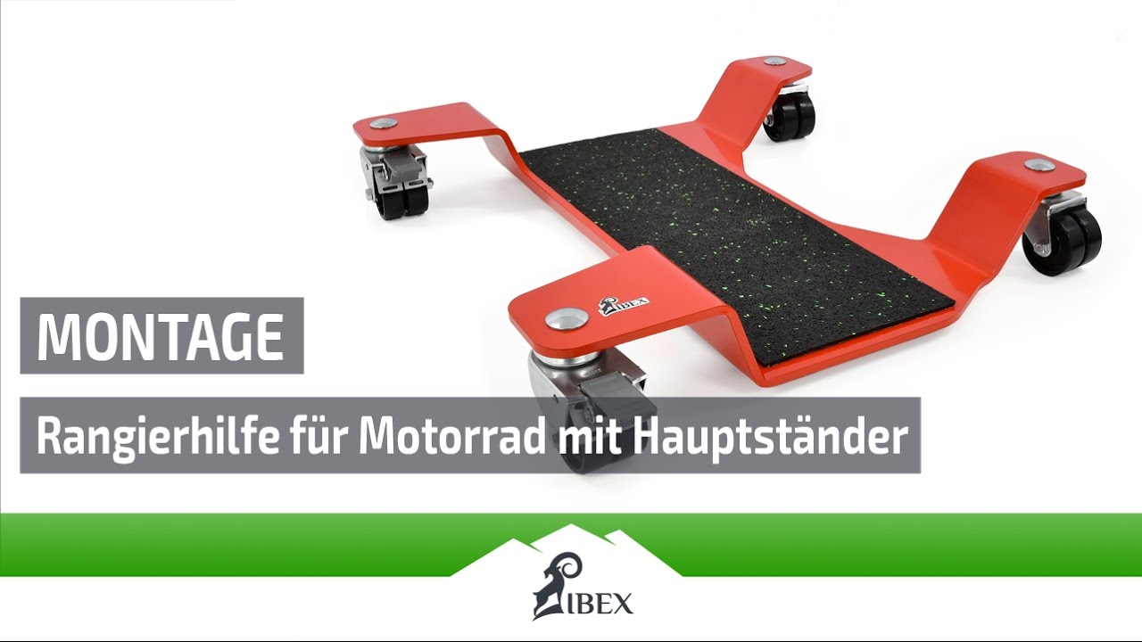 ZIEGER ® Motorrad Rangierhilfe für Hauptständer 320 Kg /400 KG in Rot | Montageanleitung / Tutorial