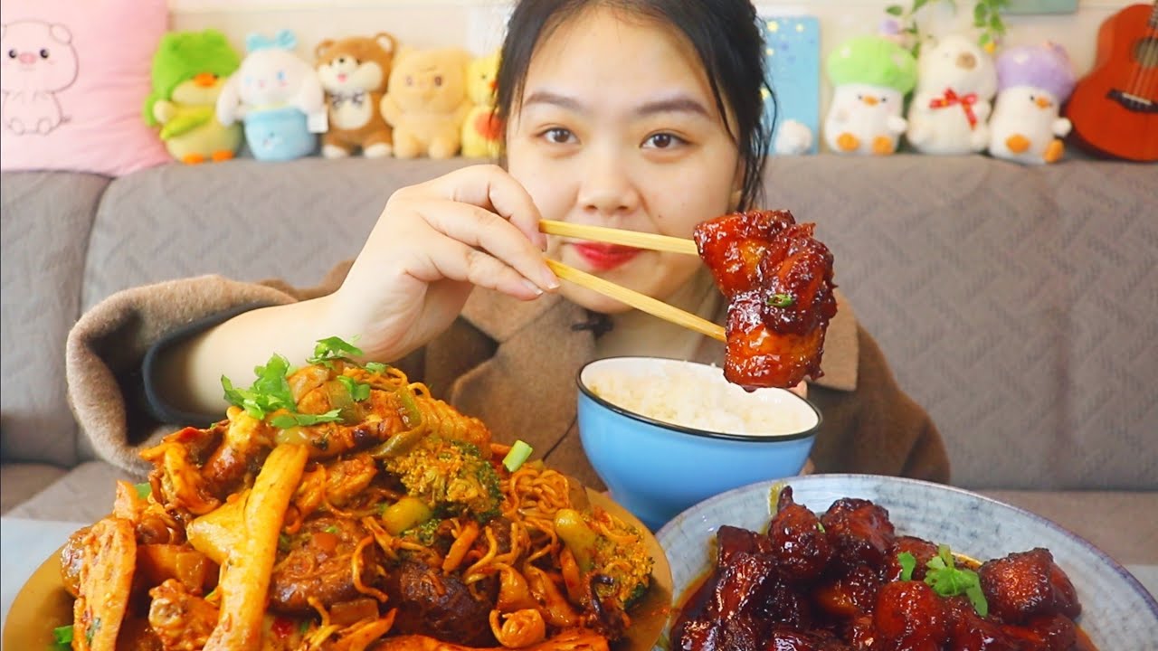 Home cooking/Sweet and savory braised pork pairs perfect🥰Mukbang eating show 