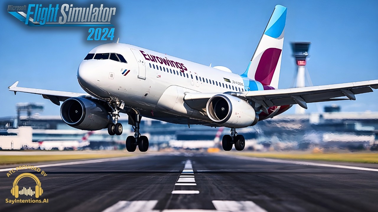 Eurowings Landing at Heathrow on a Perfect Clear Day | Ultra Realistic Approach