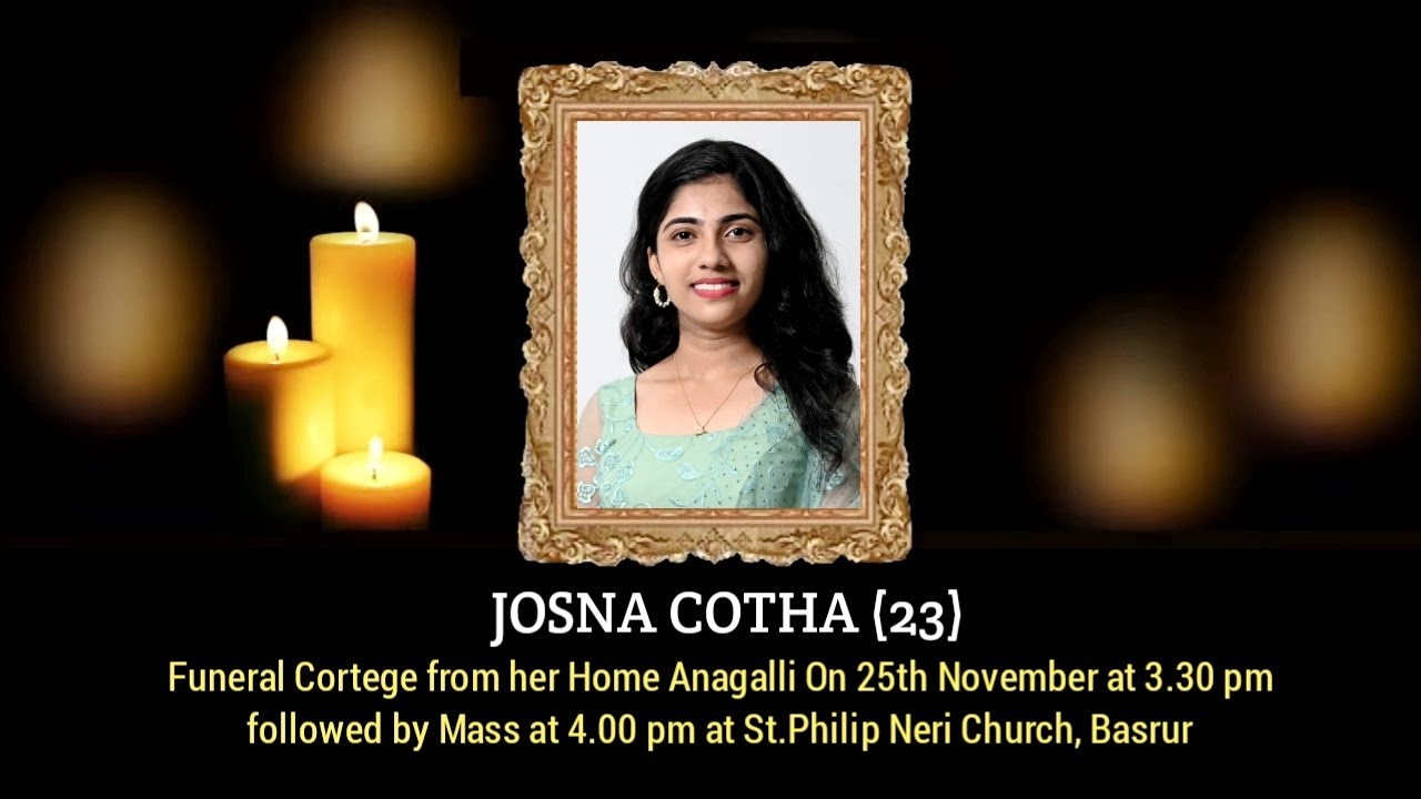 Funeral Ceremony of Josna Cotha (23) |  Anagalli | St.Philip Neri Church Basrur