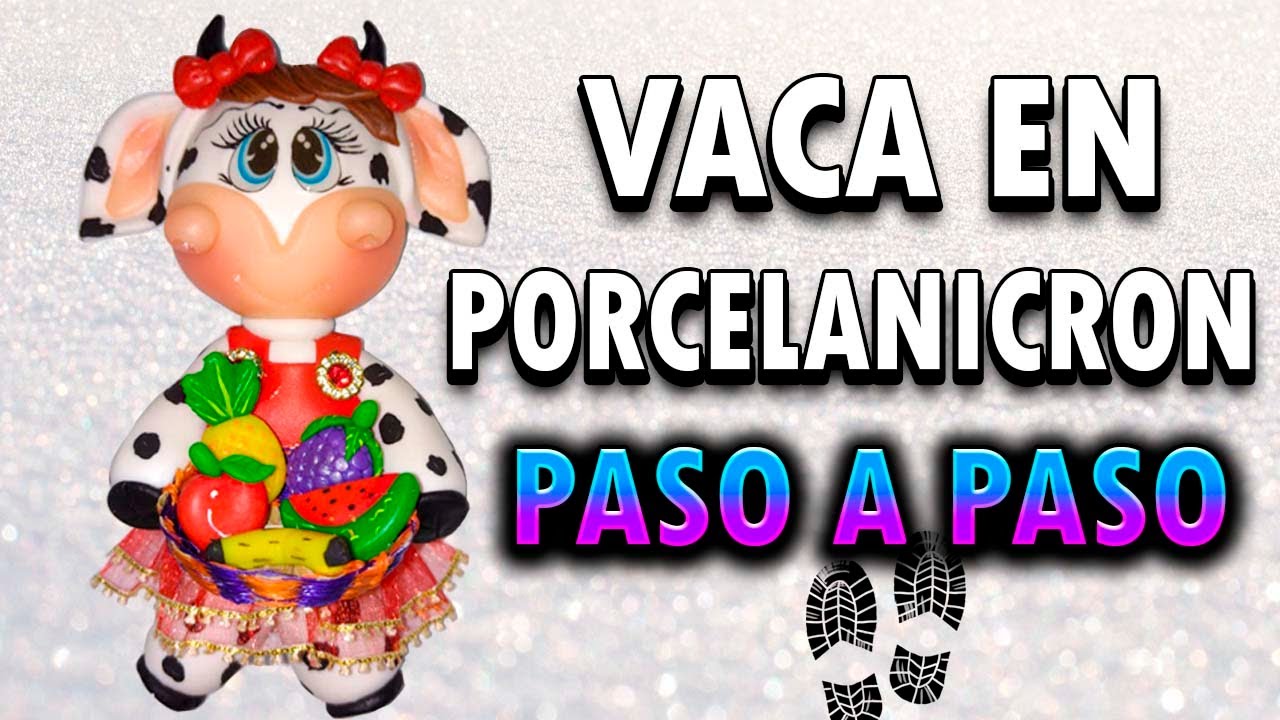 Cómo hacer una Vaca en PORCELANA FRÍA Paso a Paso 🐄 Porcelanicron