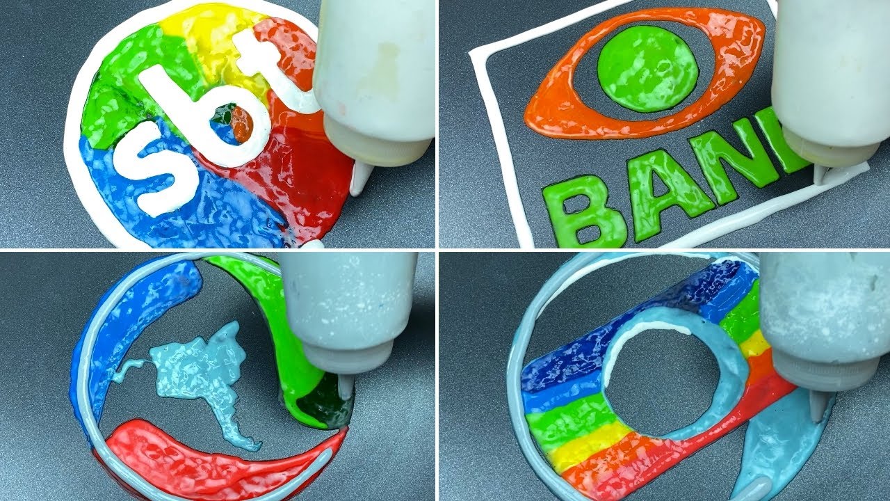 Pancake Art Brazil TV Logos - Globo, Record TV, SBT, Band TV