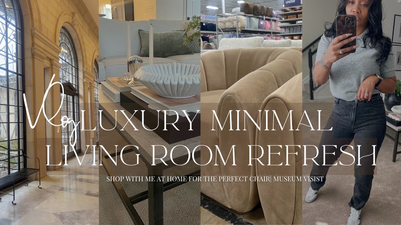 LUXURY MINIMAL LIVING ROOM REFRESH 🛋️ | Shop With Me at THE AT HOME STORE for the PERFECT CHAIR