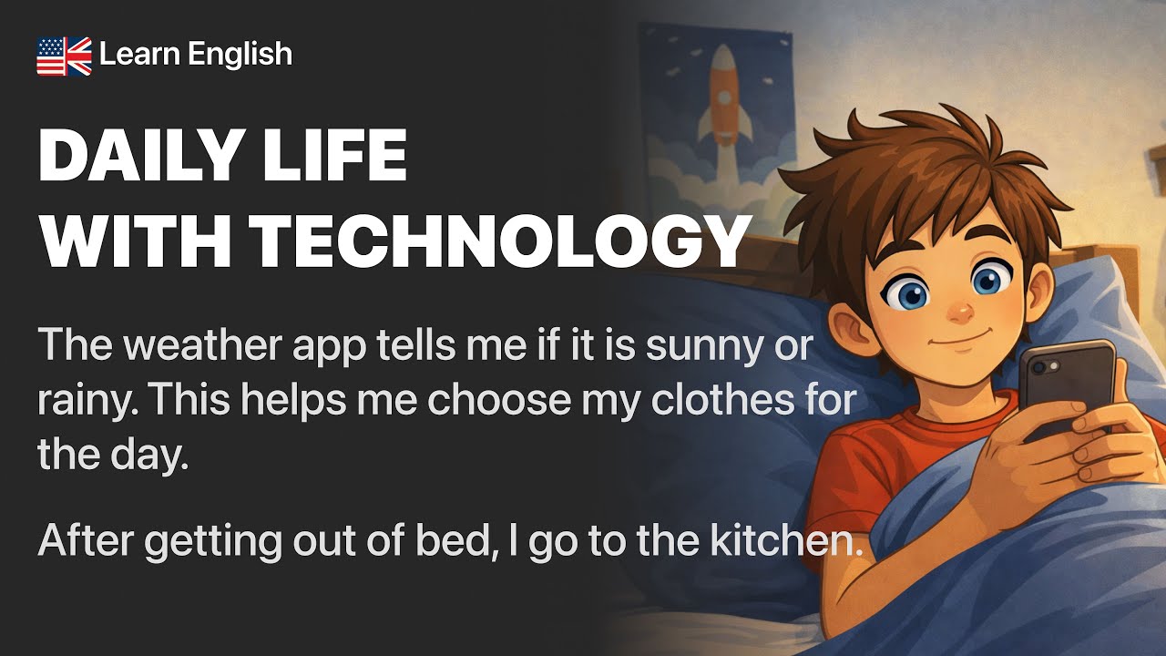 A Day in My Life with Technology | Easy English Story for Beginners | Learn English with Subtitles