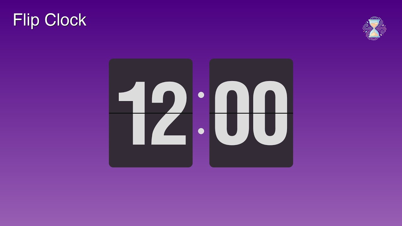 12 Minute Timer ⏱️ Lavender Dreams Flip Clock | Short session Timer - ChronoFlow