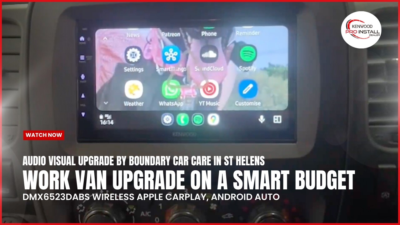 Work Van Renault Trafic Upgrade on a Smart Budget Wireless CarPlay Android Auto KENWOOD