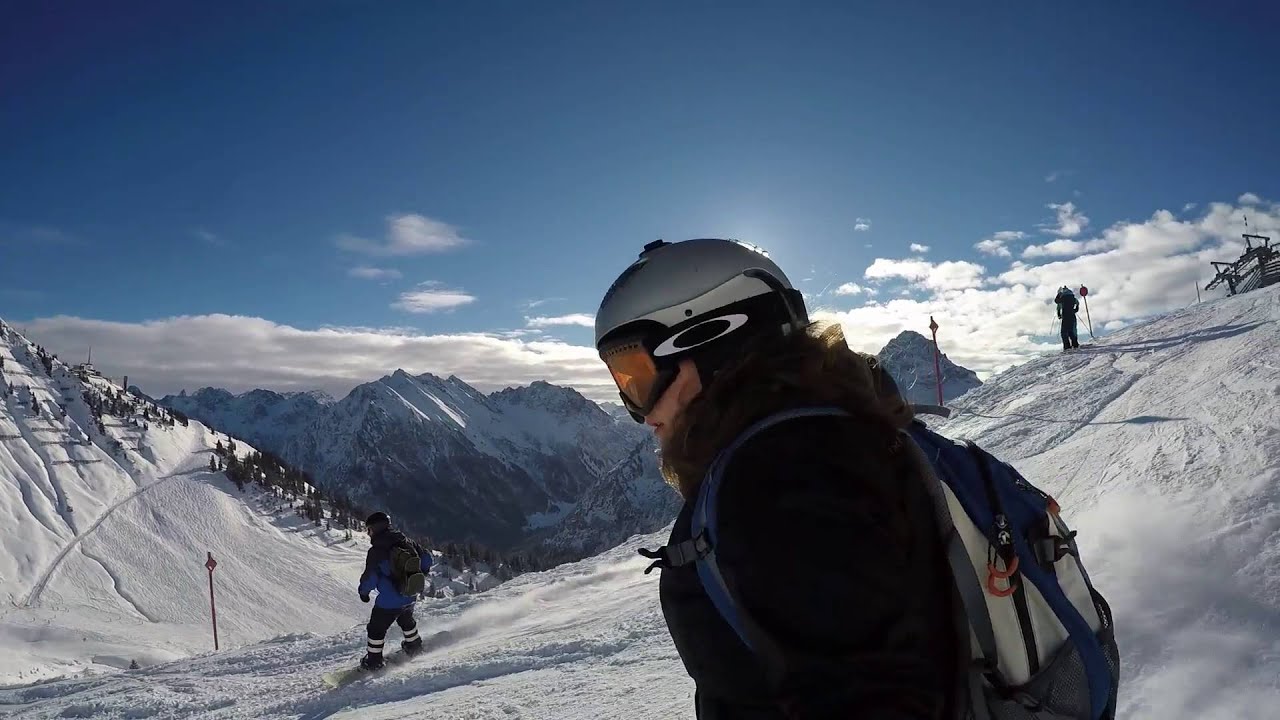 Snowboarden am Walmendingerhorn / Snowboarding