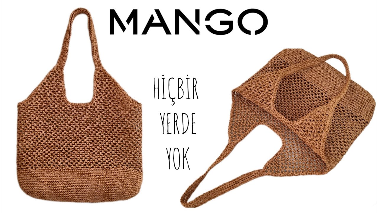MANGO 1000 TL DOĞAL ELYAF BÜZGÜLÜ ÇANTA YAPIMI #markachallenge