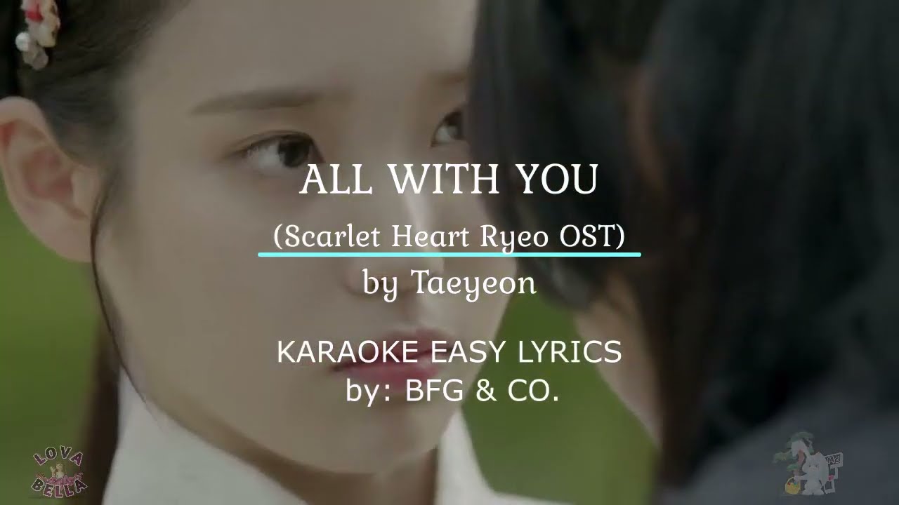 All With You - Taeyeon | Karaoke Easy | Scarlet Heart Ryeo OST