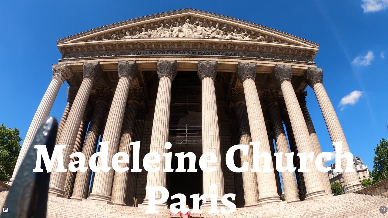 Paris 4k-Madeleine church :The most surprising church. Eglise de la Madeleine