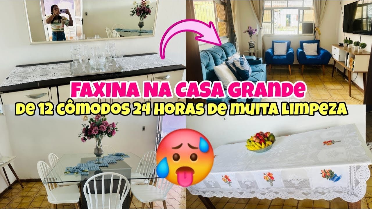 Faxina Na Casa Grande De 12 Cômodos 24 Horas  De Muita Limpeza 
