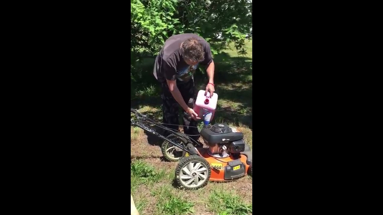 LAWNMOWER MELTDOWN!!! (HE GETS MAD )