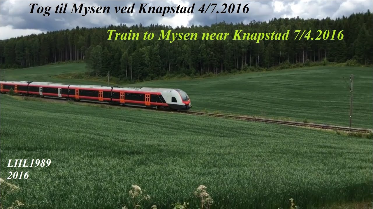 Tog til Mysen ved Knapstad 4/7.2016 / Train to Mysen near Knapstad 7/4.2016