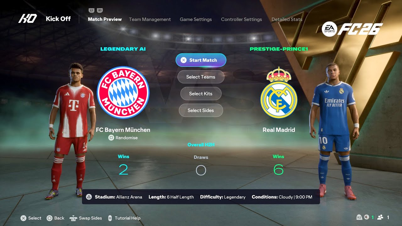 EA Sports FC 26 &mdash; &laquo;Бавария&raquo; против &laquo;Реал Мадрид&raquo; I ПОЛНЫЙ ГЕЙМПЛЕЙ I Легендарный уровень сложност...