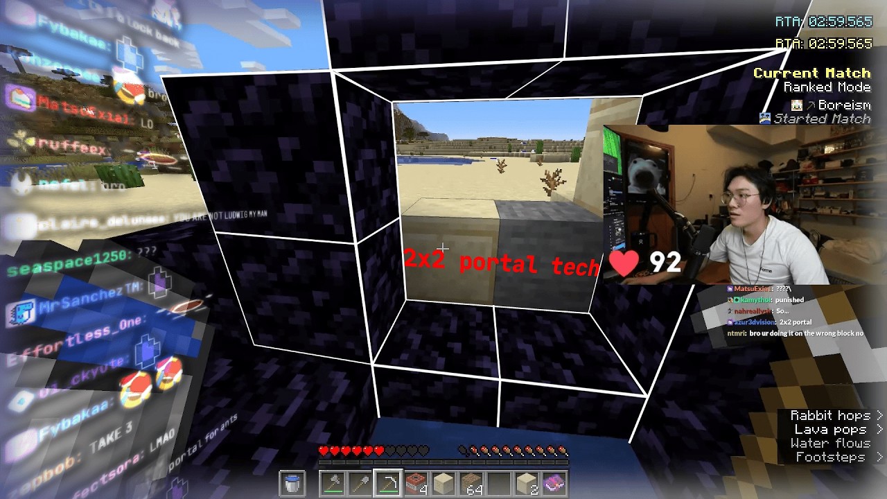 btmc tries to make nether portals for 4 and a half minutes