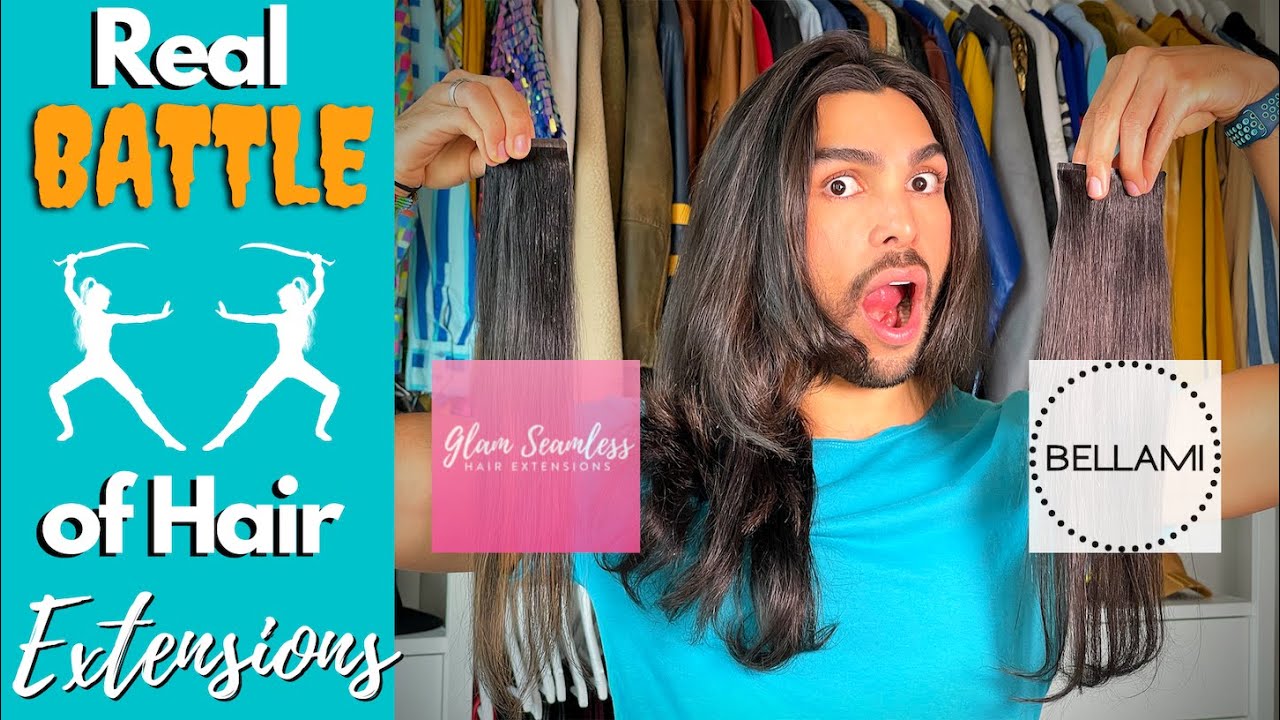 BEST Hair Extensions Brand! BELLAMI vs GLAM SEAMLESS (Unbox/Try On/Review)