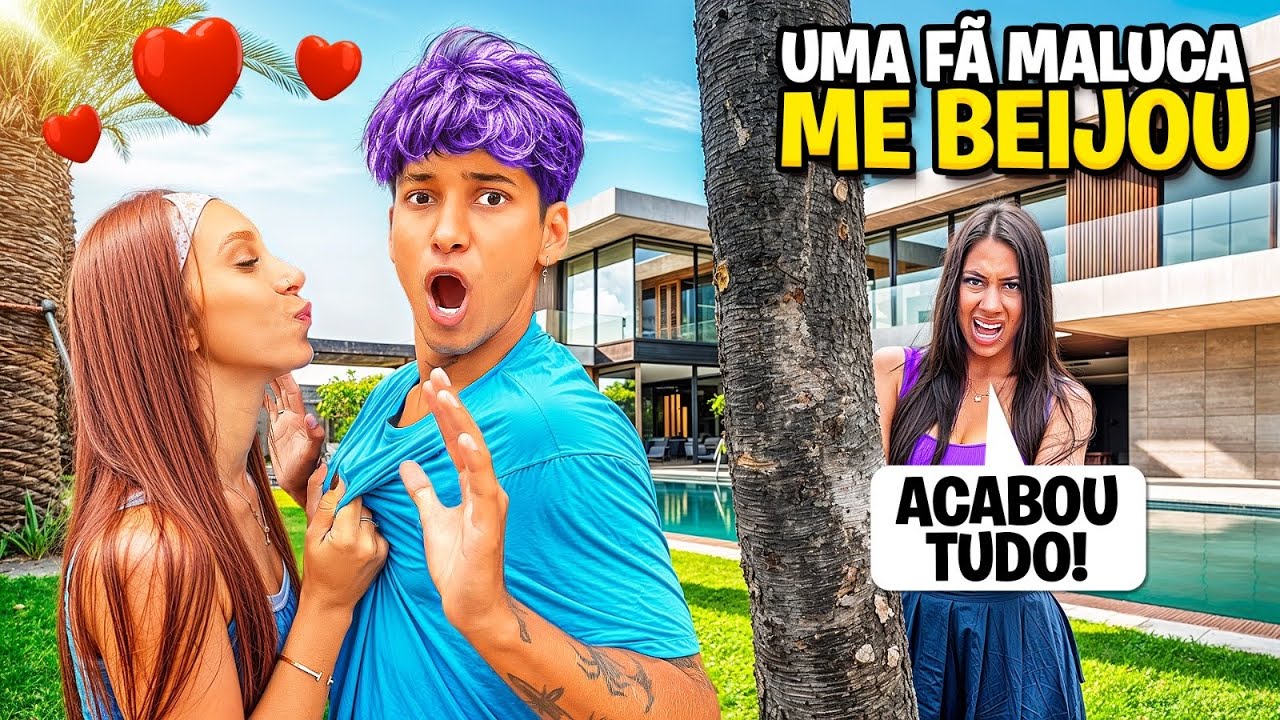 UMA FÃ MALUCA DEU EM CIMA DE MIM E ME BEIJOU *a lari surtou