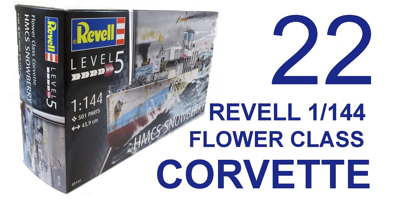 Revell 1/144 Flower Class Corvette full build with Pontos detail set Part 22