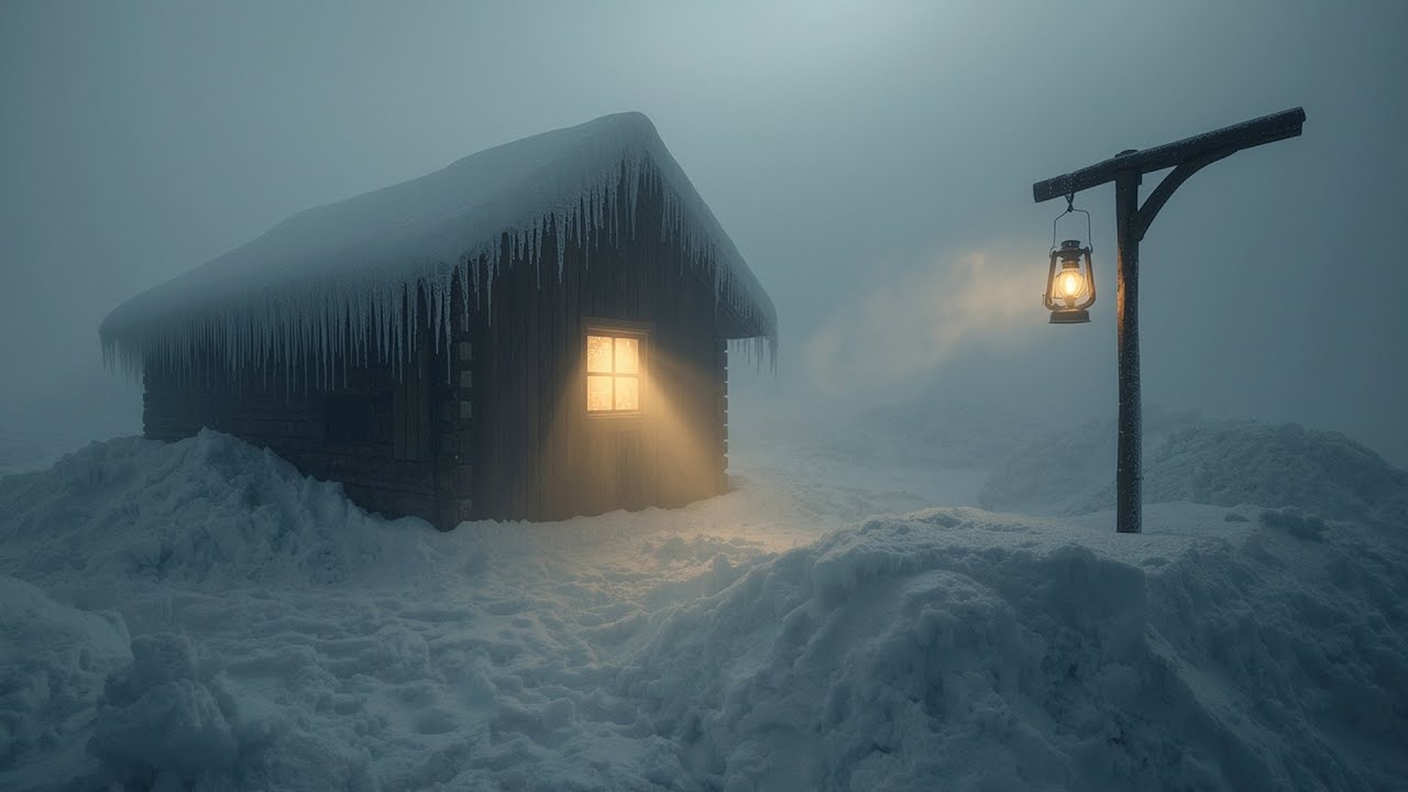Blizzard Night with Strong Winds ┇ Fall Asleep Fast, Deep Sleep and Relaxation