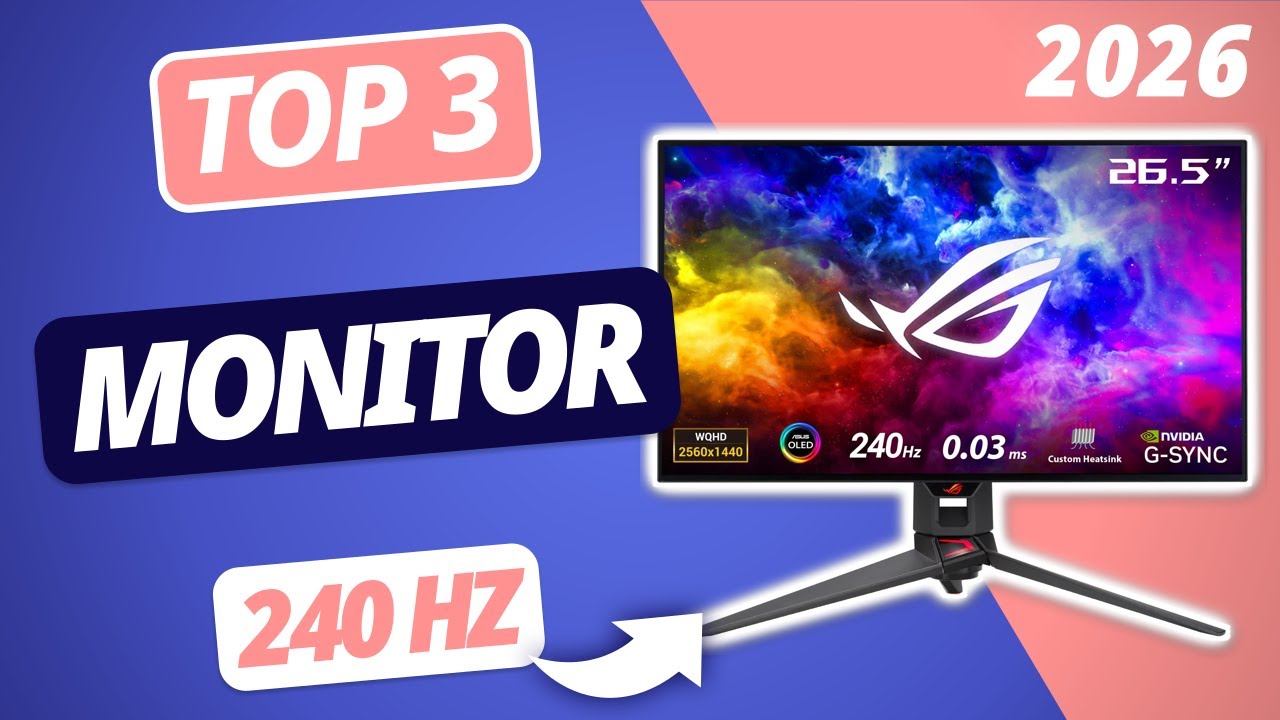 Der beste GAMING MONITOR 2026 mit 240Hz | TOP 3 Monitore im Vergleich