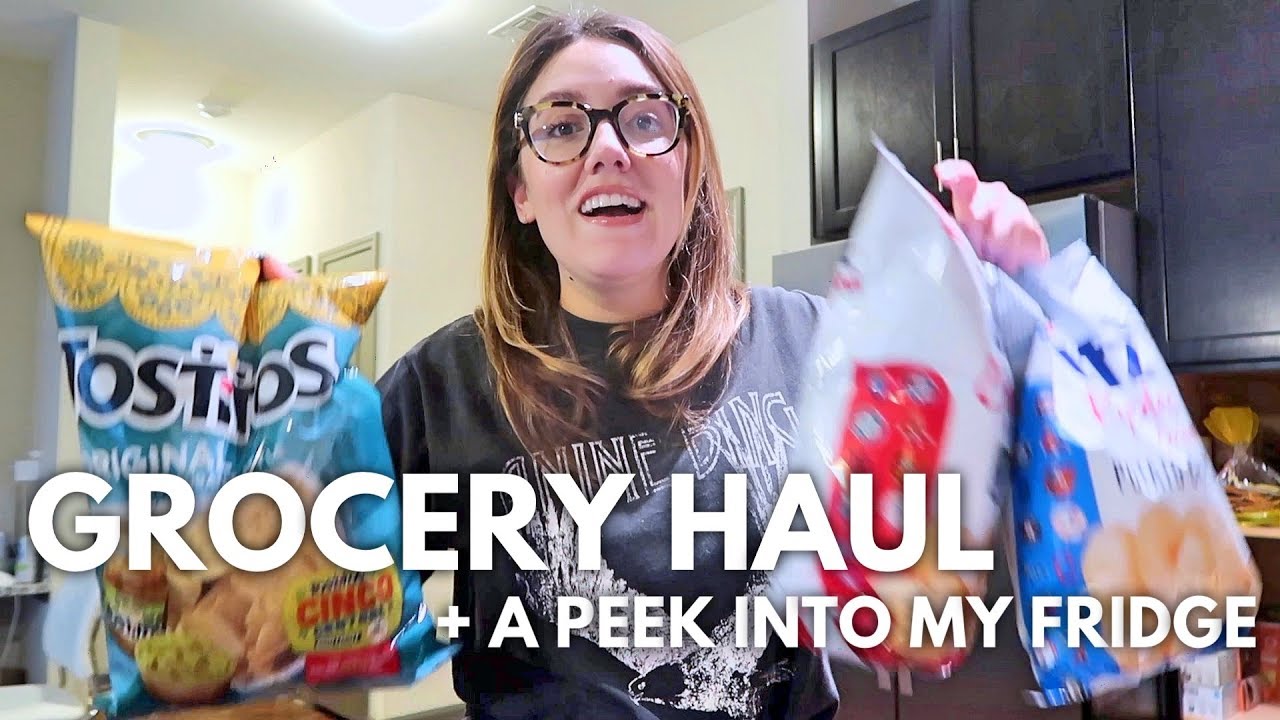 GROCERY HAUL + WHAT'S IN MY FRIDGE | Katie Carney