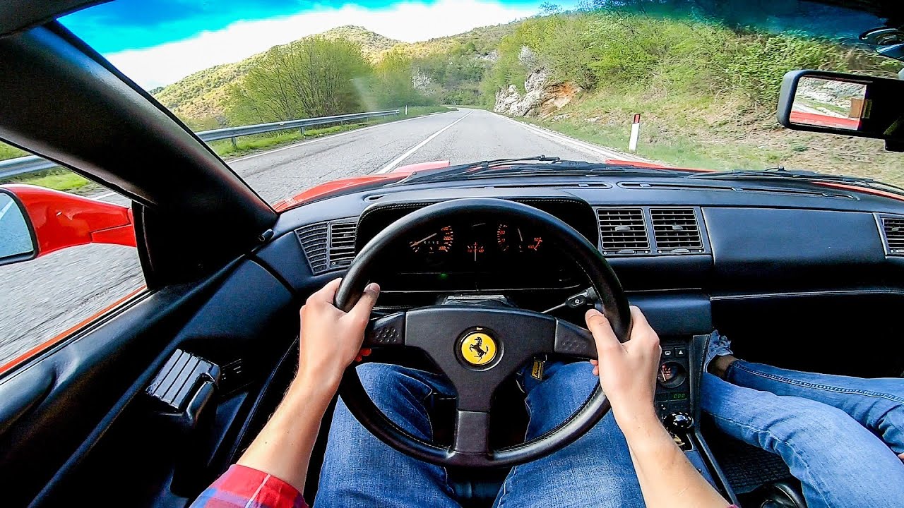 Ferrari 348 TS [POV Test Drive] - Amazing N/A V8 Sound!