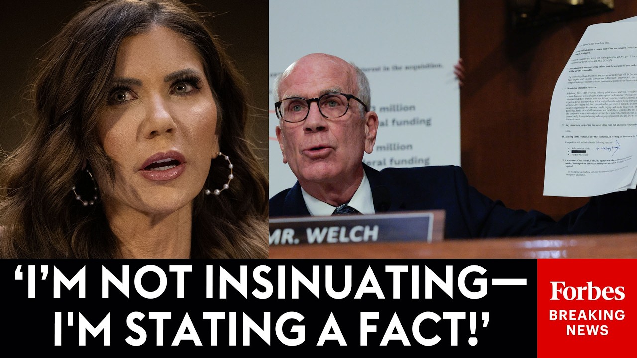 BRUTAL: Peter Welch Confronts Kristi Noem Over 'No-Bid Contract' For TV Ad She Starred In
