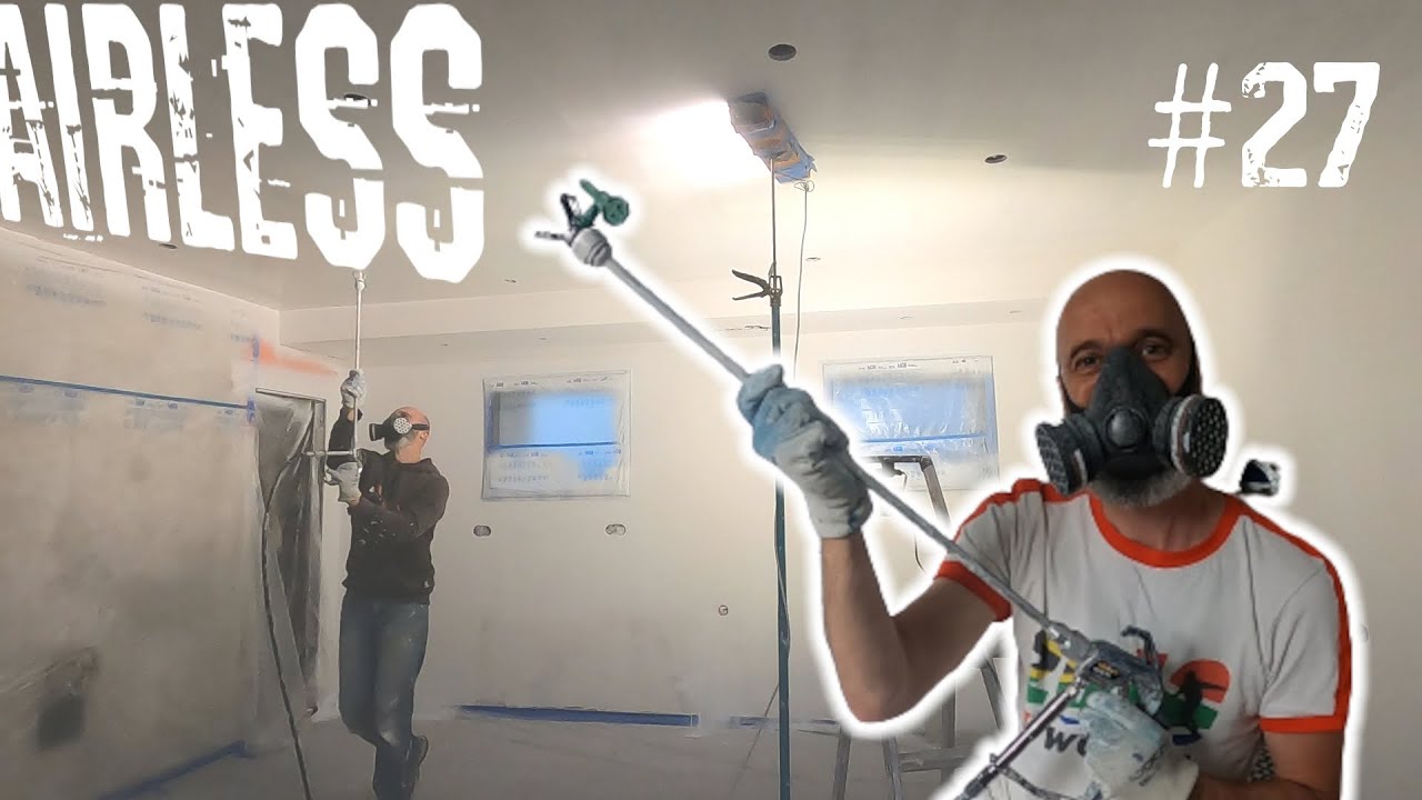 PEINTURE PLAFOND ET MURS À L'AIRLESS  WAGNER HEA CONTROL PRO 250 - Rénovation RDC cuisine #27