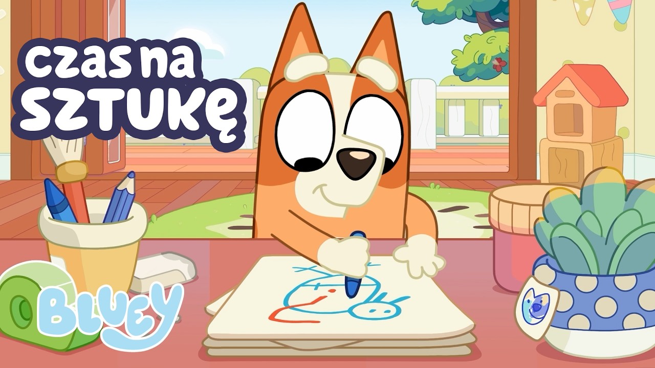 Czas na rysowanie i sztukę z Bluey i Bingo! 🖊️ 🧡 | Blue - Oficjalny Polski Kanał