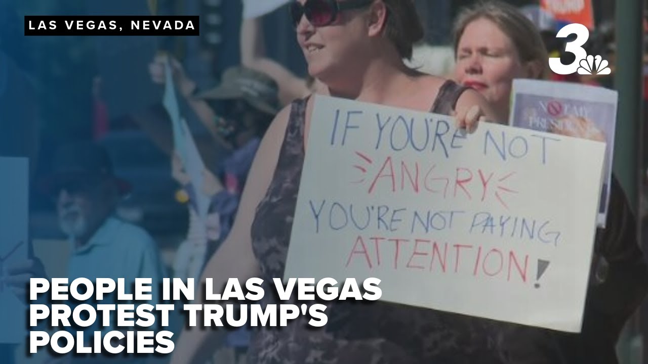 Las Vegas protesters opposing Trump Administration's policies take to federal courthouse