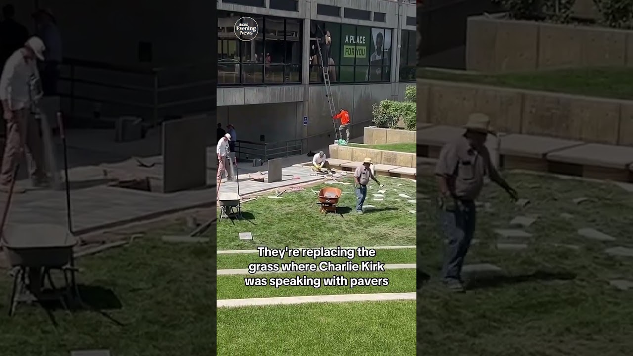 Utah Valley University reopens courtyard where Charlie Kirk was assassinated #shorts