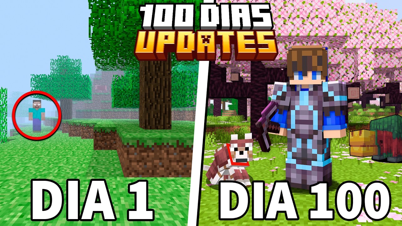 SOBREVIVI 100 DIAS EM TODAS AS VERS&Otilde;ES DO MINECRAFT - O FILME