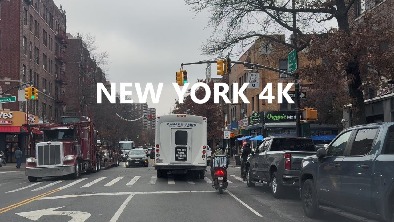 4K New York - Driving tour of Brooklyn ( Flatbush Avenue ) - Nov 26, 2025