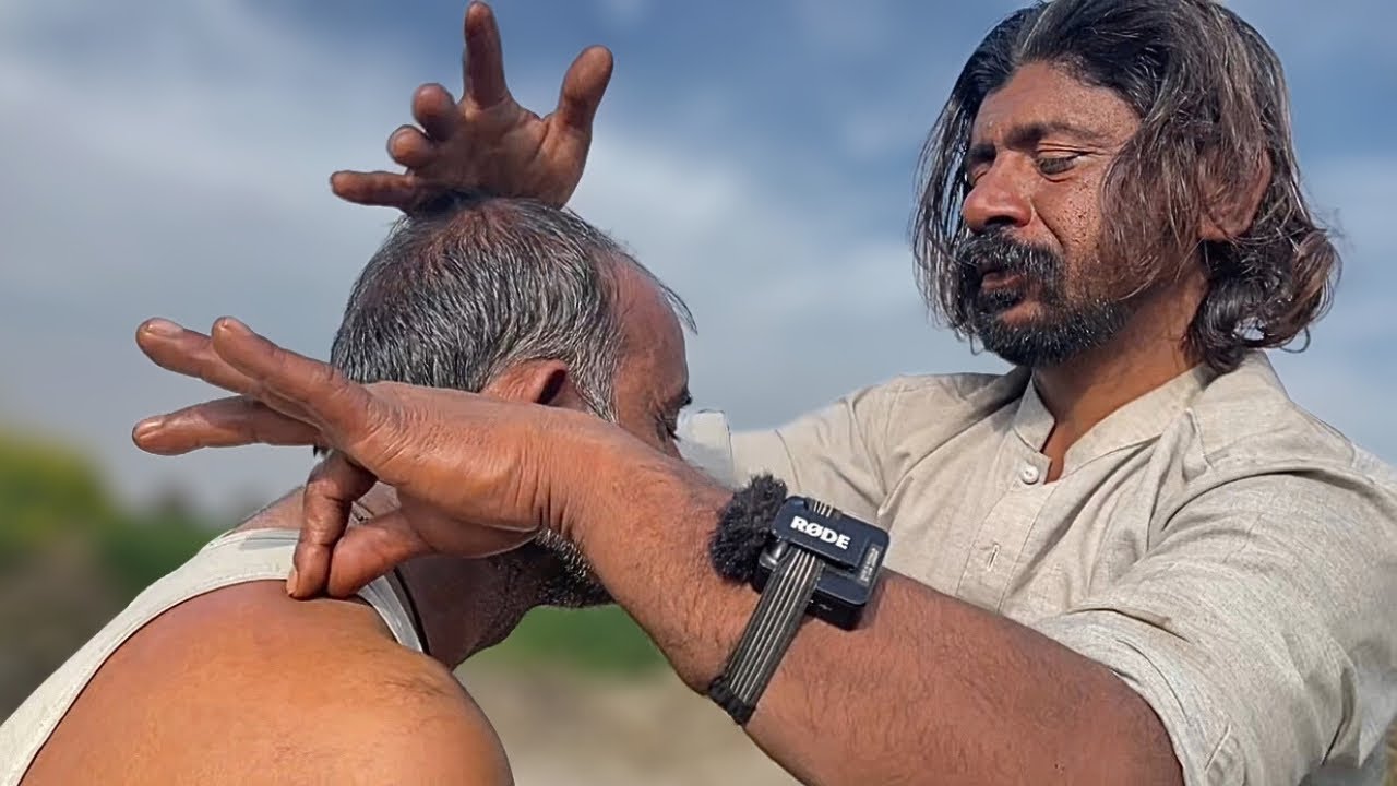 BENGALI BABA TRADITIONAL HEAD MASSAGE | ASMR BEST SLEEP & RELAXATION | LOUD & SATISFIED CRACKS |