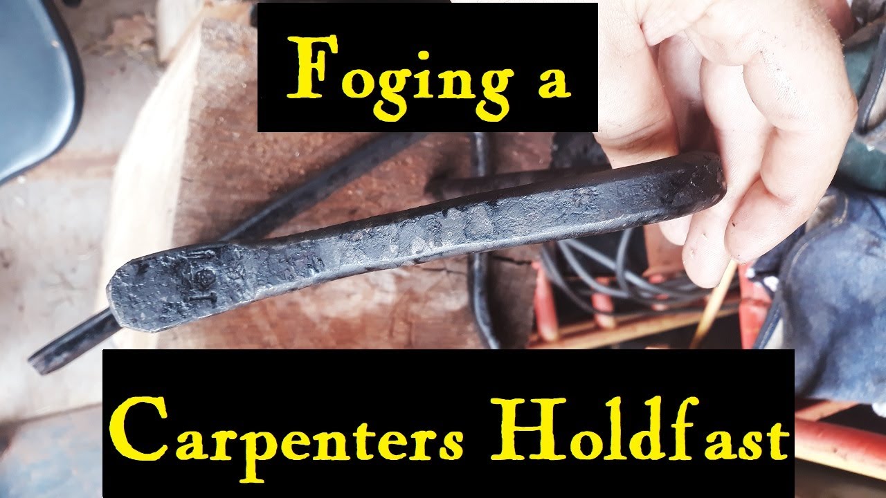 Australian Blacksmith forging a Carpenters Holdfast