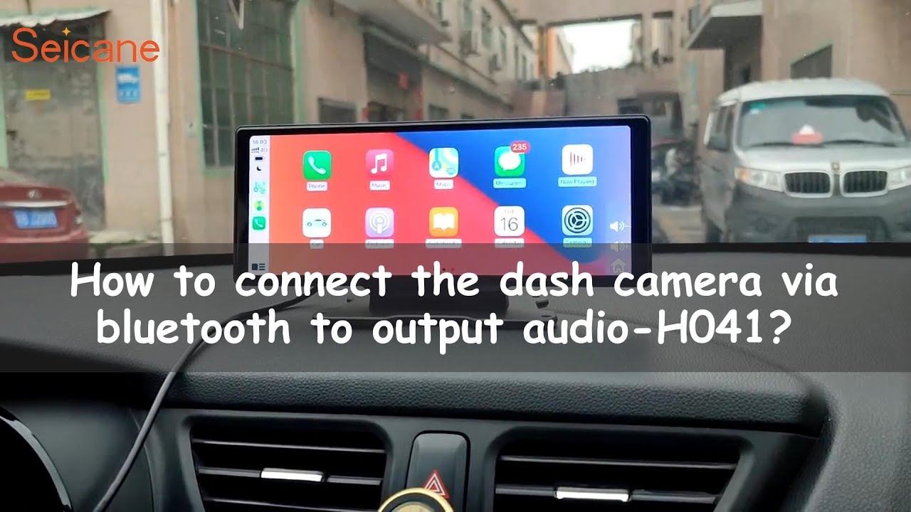 How to connect the dash camera via bluetooth to output audio-H041?