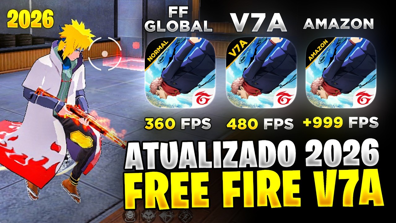 V7A ATUALIZOU! 🔥 FREE FIRE V7A + FREE FIRE GLOBAL + FREE FIRE AMAZON NA NOVA ATUALIZA&Ccedil;&Atilde;O ✅ FF LITE