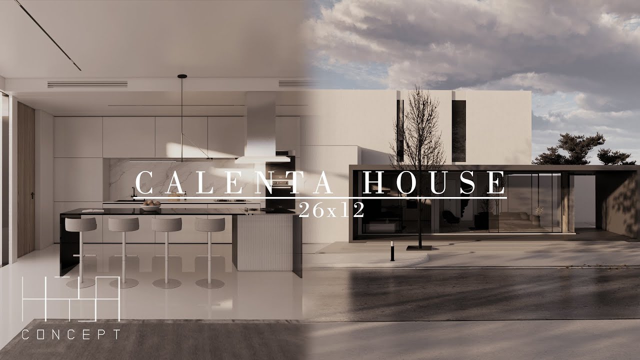 Modern Minimalist House Design | 2 Storey House 26x12m | 3 Bedroom with Swimming Pool
