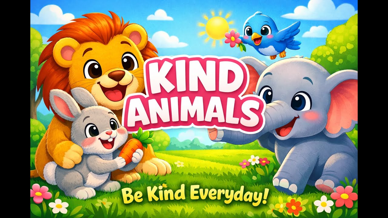 Be Kind Every Day ❤️ | Kind Animals Song for Kids | Nursery Rhymes #kidssong  #kidsnurseryrhymes