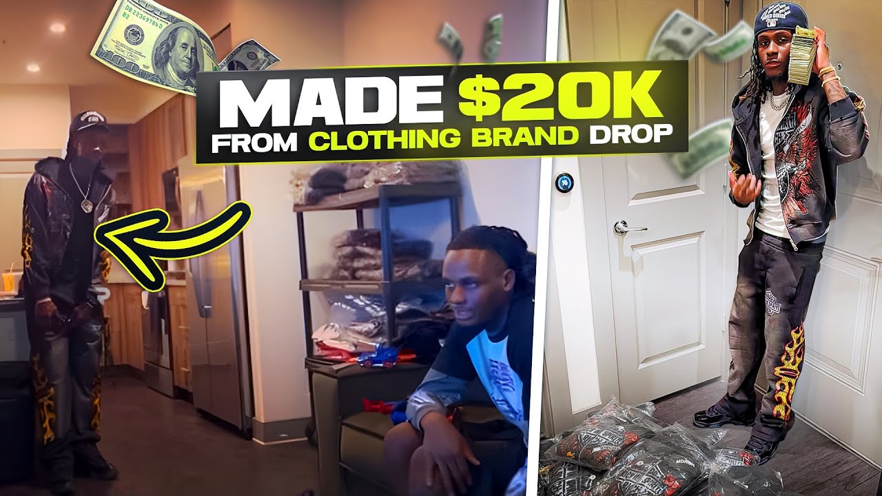 HOW HE MADE 20k FROM CLOTHING BRAND DROP FT MADDRICH