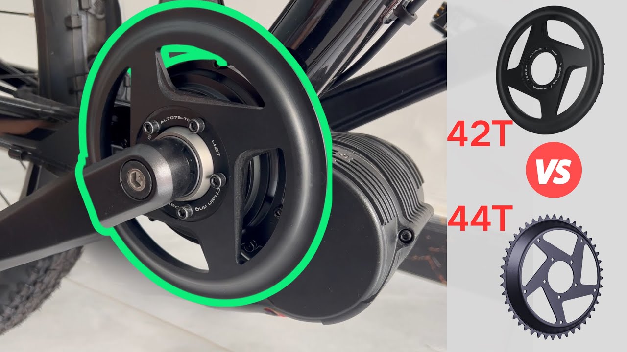 TSDZ8 Offset Chainring 42T VS 44T &ndash; Simple Side-by-Side Comparison