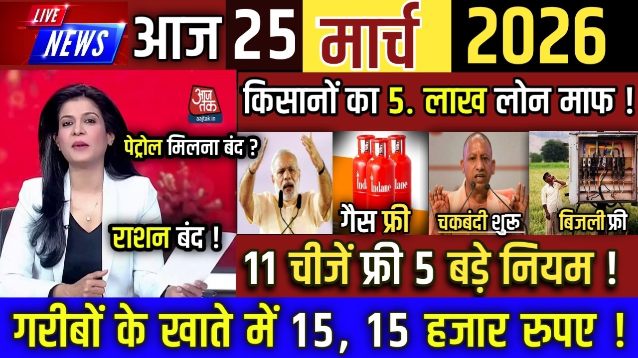 आज 18 मार्च सुबह की 100 बड़ी खबरें , PM Modi big annoucment, किसान KCC लोन माफ, बिजली #फ्री