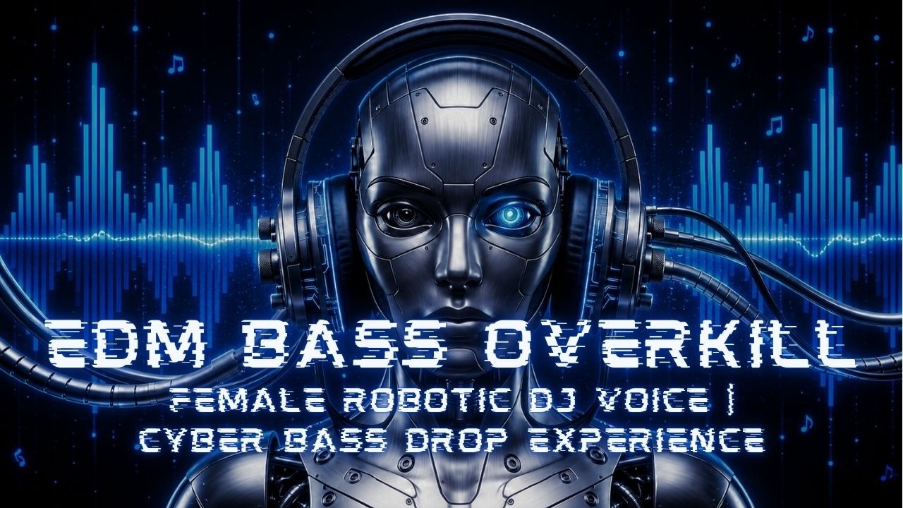 EDM Bass Overkill ⚡ Female Robotic DJ Voice | Cyber Bass Drop Experience