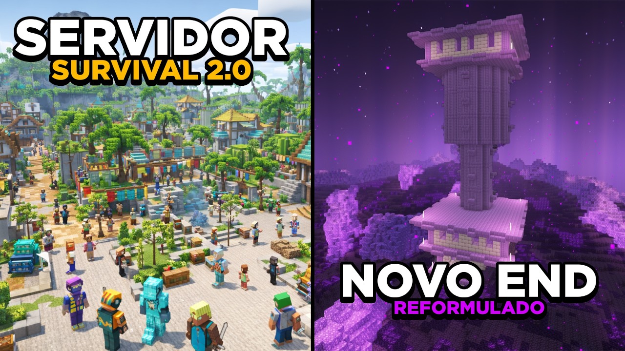 FINALMENTE LAN&Ccedil;OU O MELHOR SERVIDOR de MINECRAFT 2026