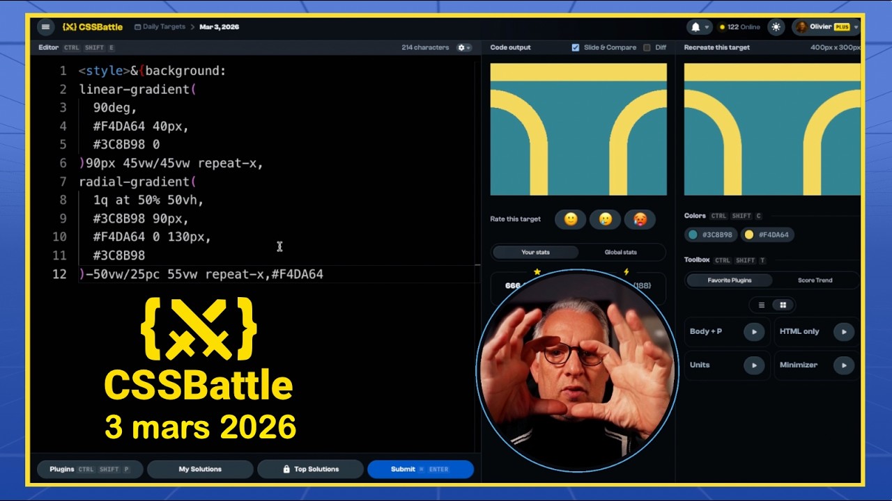 🎯 CSS Battle Mardi, 3 Mars 2026