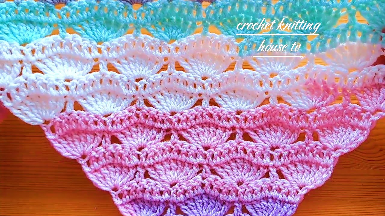 Regardez mes amis la beauté de ce châle crochet élégant super facile pour débutants/crochet châle