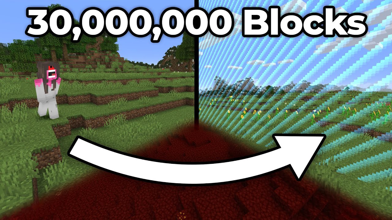 I walked to the edge of the world in Minecraft (Fastest method)